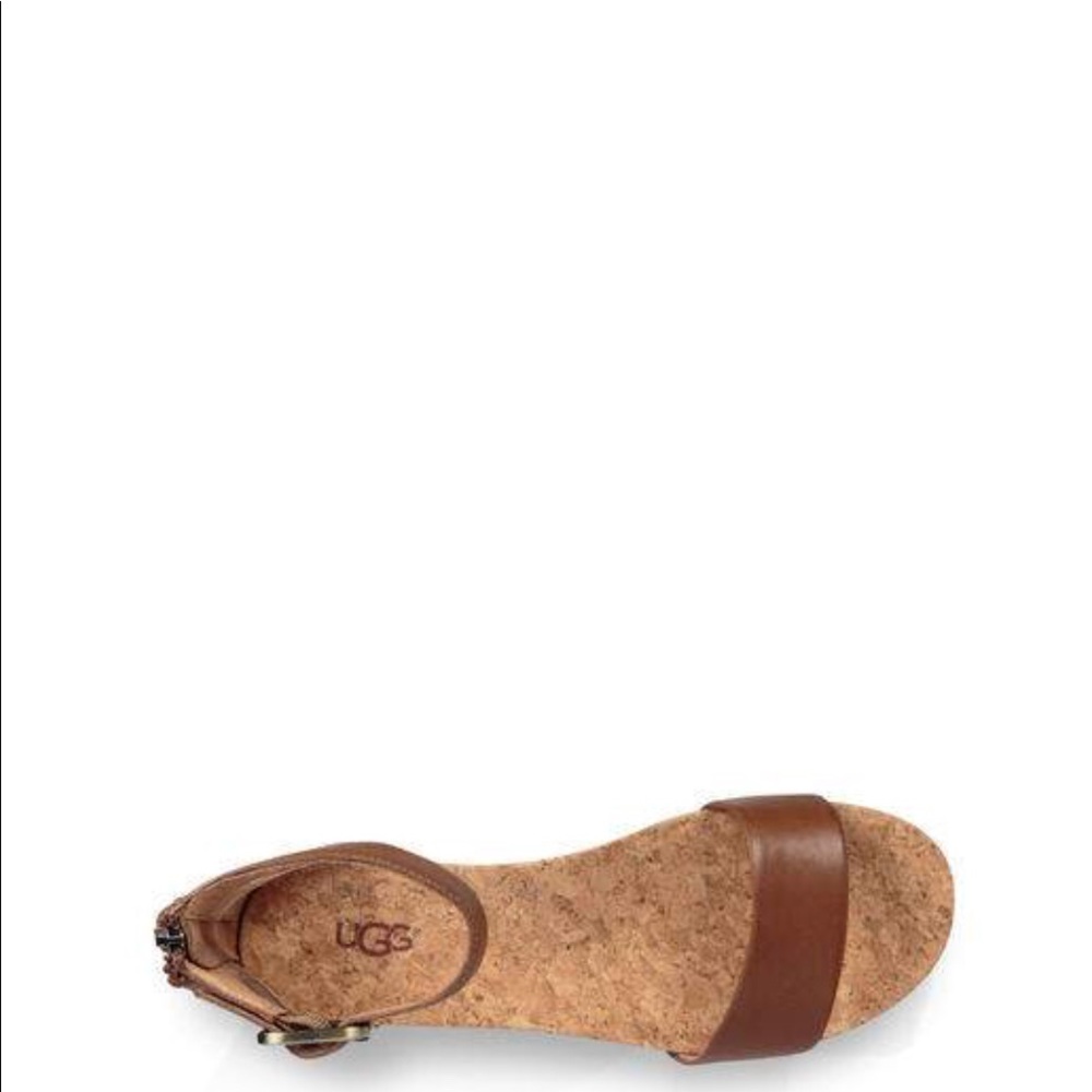 Ugg Zoe Wedge Sandal Brown Wedge Sandal - Picture 4 of 7